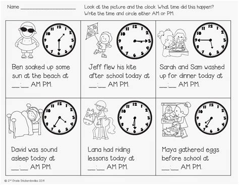 The clock for learning time has movable hands. Five for Friday and a Time Freebie | 1st grade math, Time ...