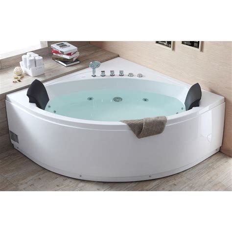 See more ideas about corner jacuzzi tub, corner tub, bathrooms remodel. EAGO 59 in. Acrylic Offset Drain Corner Apron Front ...