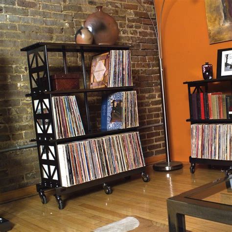 The raised back bin will make it easy to browse and select your lp's. Bored of IKEA? 12 alternative ways to store your records ...