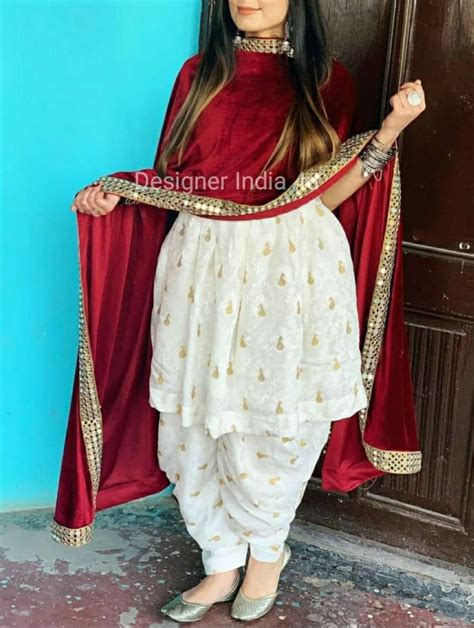Punjabi Patiala Frock Style Suit Latest Indian Designer Salwar Kameez