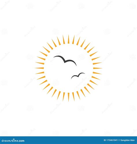 Sun Ilustration Logo Vector Icon Stock Vector Illustration Of Warm