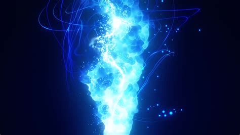 Realistic Blue Fire Full Hd Stock Footage Video 100