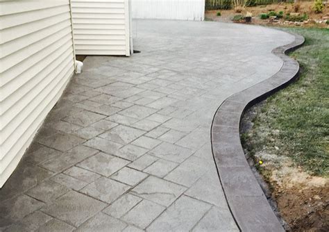 A simple stylish design with sturdy 4 leg base construction is the perfect complement to any backyard. Image result for gray stamped concrete with border ...