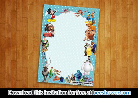 Free Disney Baby Shower Invitations Templates Download Hundreds Free