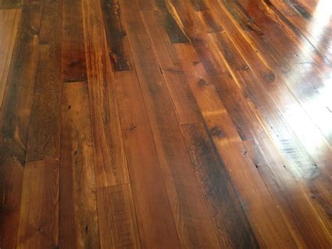 Heart pine is beautiful wood that is also known as antique heart pine. No stain on this heart pine floor, just a sealant ...