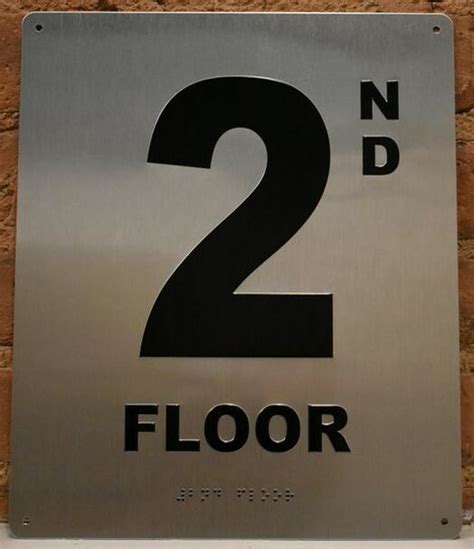 2nd Floor Sign Tactile Signs Tactile Signs Floor Number Sign Tactile