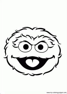 Learning colors with sesame streets oscar the grouch coloring book using crayola crayons. Cookie monster face template | Sesame Street Birthday ...