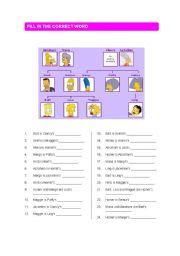 english teaching worksheets family