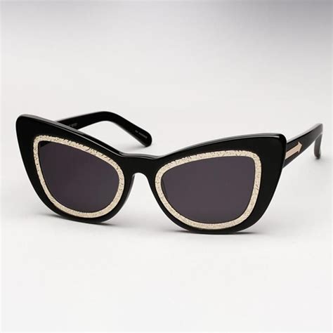 Karen Walker Eyewear Eclipse Black Gold Sunglasses Glasses Fashion