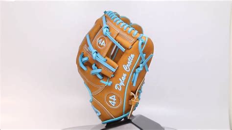 44 Pro Custom Baseball Glove Signature Series Tan Sky Blue I Web Youtube
