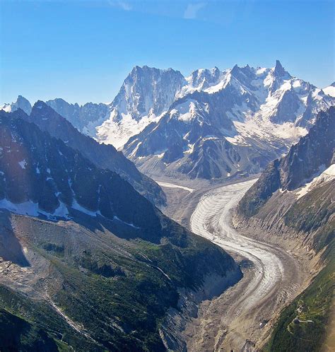Mer De Glace Glacier From Above Wander Your Way