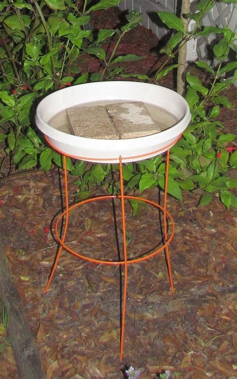 It is thermostatically controlled with 150watt heater and only comes on when needed. homemade heated bird bath | Bird baths homemade, Diy bird bath, Heated bird bath