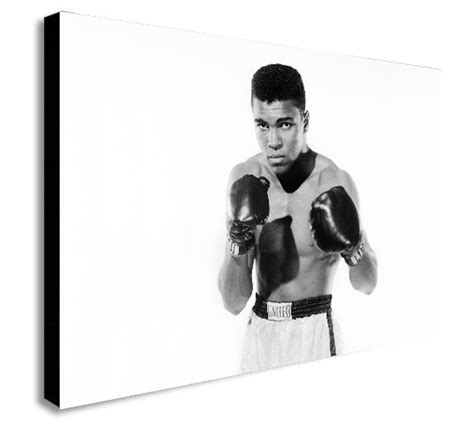 Muhammad Ali Young Black And White Canvas Wall Art Print Etsy
