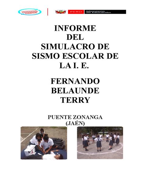 Profesores llenando la ficha de sismo. INFORME DEL SIMULACRO DE SISMO.docx