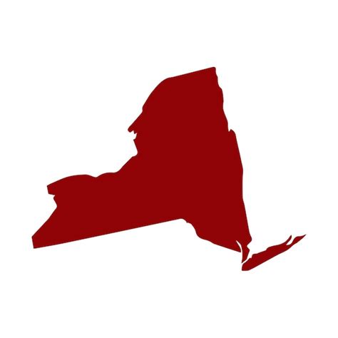 Premium Vector New York State Map Outline