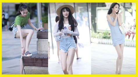 Hot Girls On The Street Chinese Girl Street Fashion Youtube