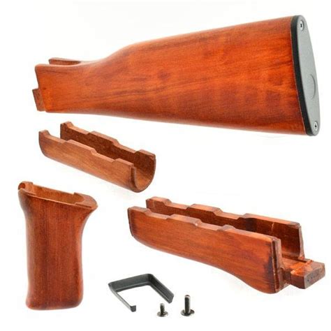 Aps Ak 47 Handguard And Stock Real Wood Kit