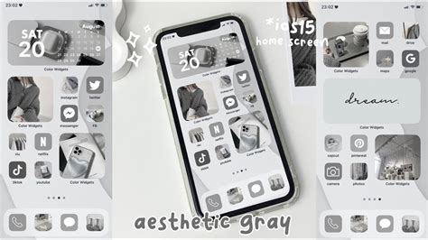 Customize Your Iphone Aesthetic 🤍 Gray Theme Ios15 How To Have An