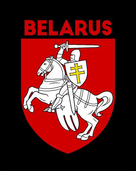 Belarus Pahonia Shirt Flag Crest Belarus Coat Of Arms Digital Art By