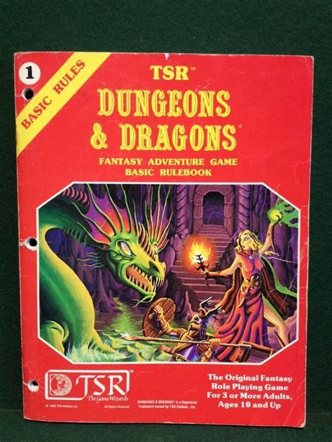 Locker Magnet Tsr Dungeons And Dragons Basic Rules Book Cover 2 X 3