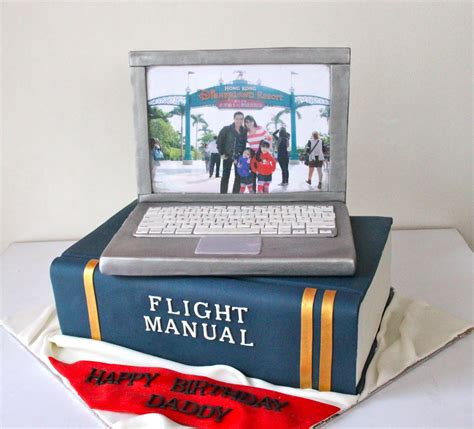 The cake and buttercream is all dairy free and serves 15. Celebrate with Cake!: MacBook Flight Manual Cake