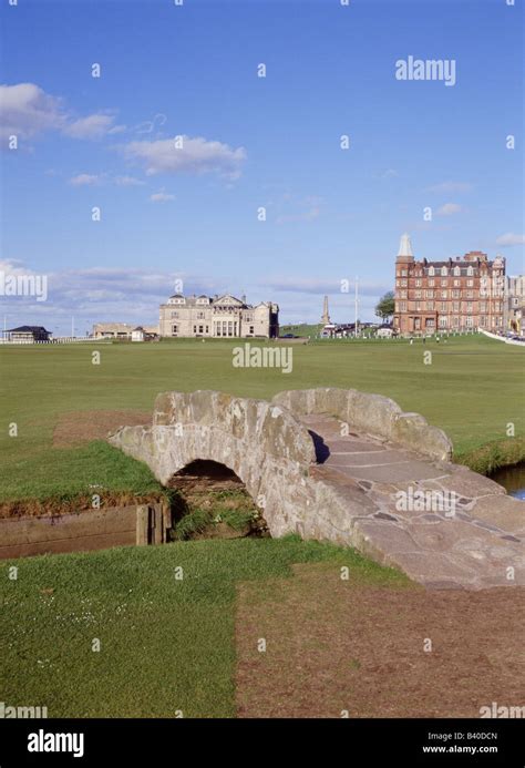 Dh Swilcan Bridge Eighteenth St Andrews Fife Famous 18th Hole Royal And