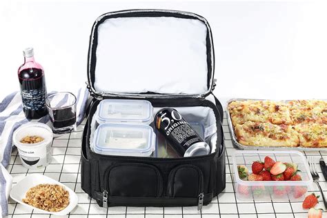 oboo adult lunch box insulated lunch bag double reusable waterproof large cooler ebay