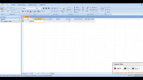 Ms Access Practical Learning Part1 How To Make Database Using Ms