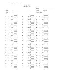 Koleksi bahan bantu belajar (bbm): Latihan Matematik Tadika 6 Tahun Pdf