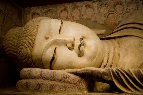 Dunhuang Mogao Caves Sleeping Buddha Lion Sculpture Dunhuang Buddha