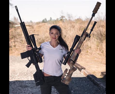Stunning Former Soldier Lauren Young Poses With Guns In Sexy Instagram