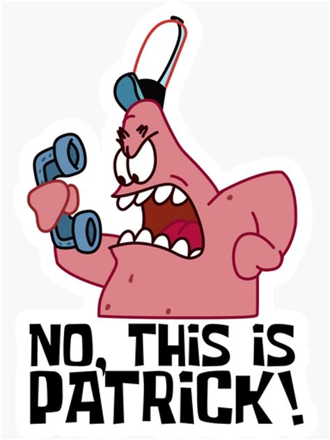 No This Is Patrick Meme Sticker For Sale By Bowenfred38 Redbubble