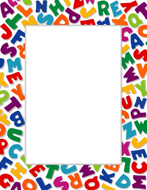 Fond De Page Alphabet Frames Frame Boarders And Frames