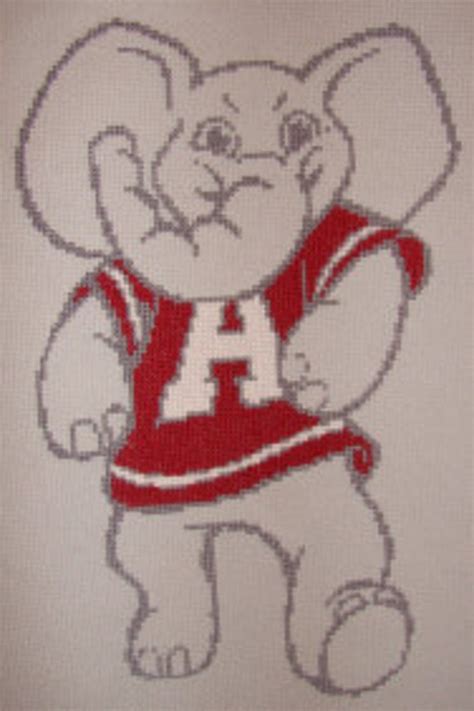 University of alabama cross stitch patterns free. Items similar to Big Al Finished Cross Stitch Crimson Tide ...