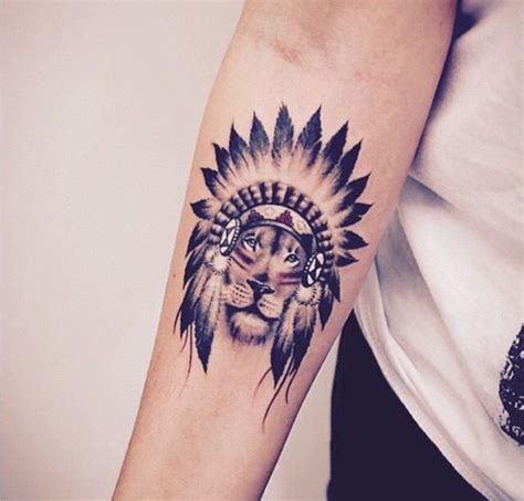 Lion Headdress Native Tattoos Headdress Tattoo Tattoos