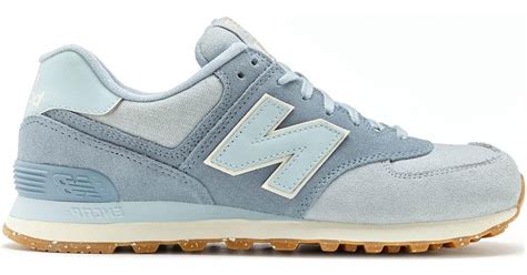 New Balance 574 Vintage Trainers In Porcelain Blue Reflection Grey