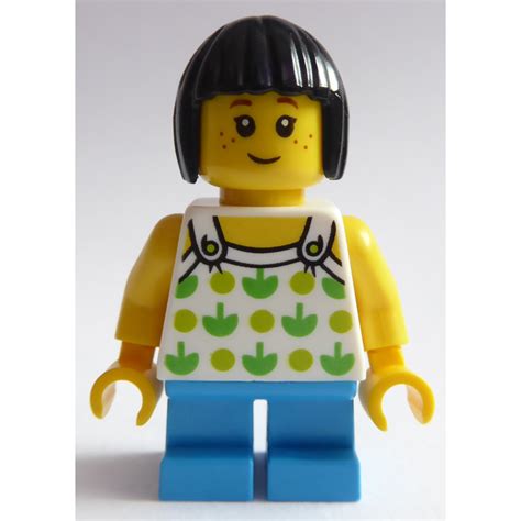 Lego Girl In White Shirt With Green Print Minifigure Brick Owl Lego