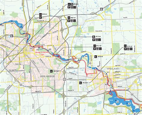 Huron River Water Trail Map The Greenway Collaborative