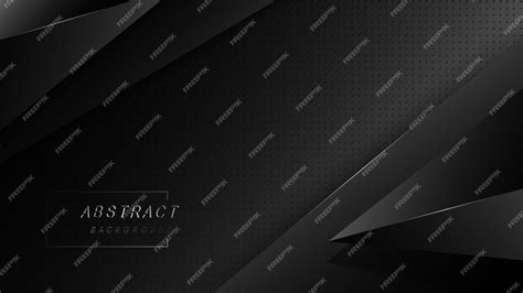 Premium Vector Dark Abstract Design With Black Overlap Layers Background