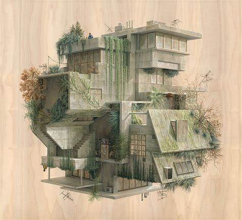 Surreal Architectural Illustrations By Cinta Vidal Agull