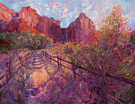 Zion National Park Museum Oil Painting By Modern Impressionism Painter