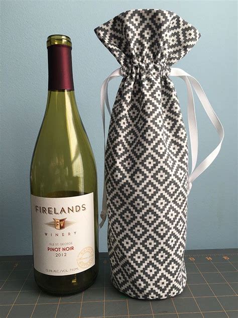 Drawstring Wine Bottle T Bag Tutorial Fabric Wine Bottle Bag Fabric