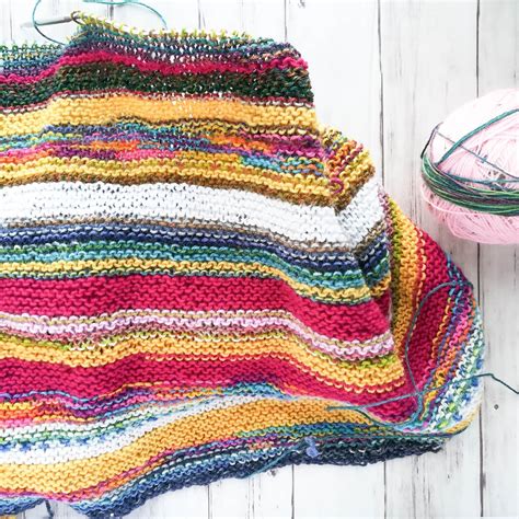 A Lively Hope Stash Busting Knit Blanket With No Ends To Weave In