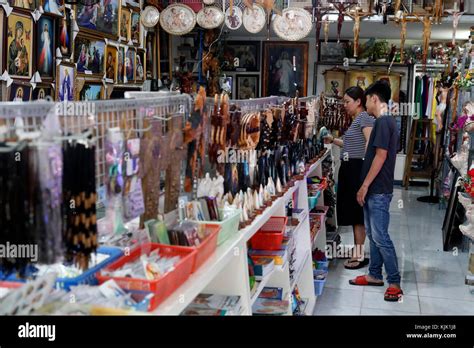 Shop Selling Religious Christian Items Ho Chi Minh City Vietnam Stock