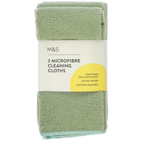 Mands 3 Microfibre Cleaning Cloths Ocado