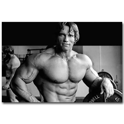 Arnold Schwarzenegger Bodybuilding Motivational Art Silk Poster Print
