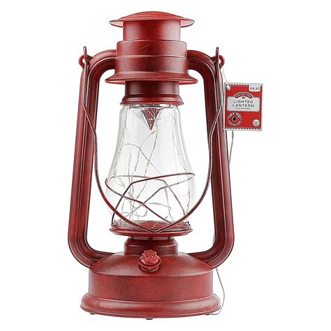 Holiday Time Lighted Red Lantern