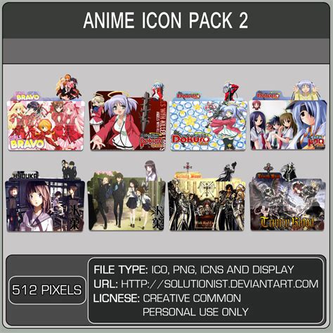 Anime Icon Pack 2 By Solutionist On Deviantart
