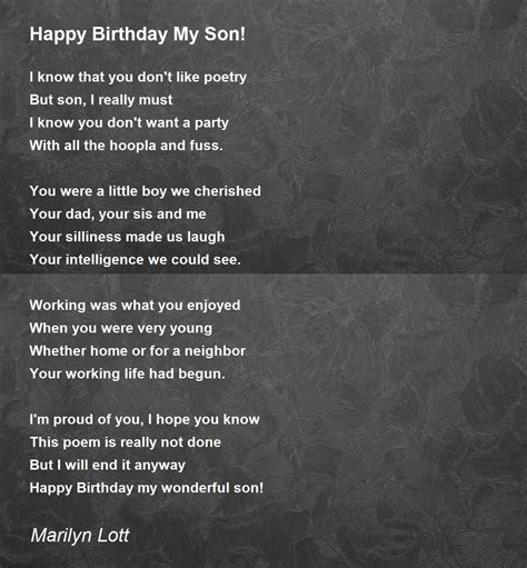 Happy Birthday Mom Poems From Son