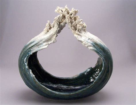 Ocean Inspired Ceramic Sculptures Resemble Cresting Waves